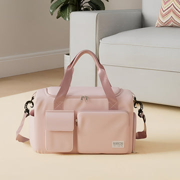 Travel Duffle Bag with Shoe Compartment - Gym Bag for Women & Men