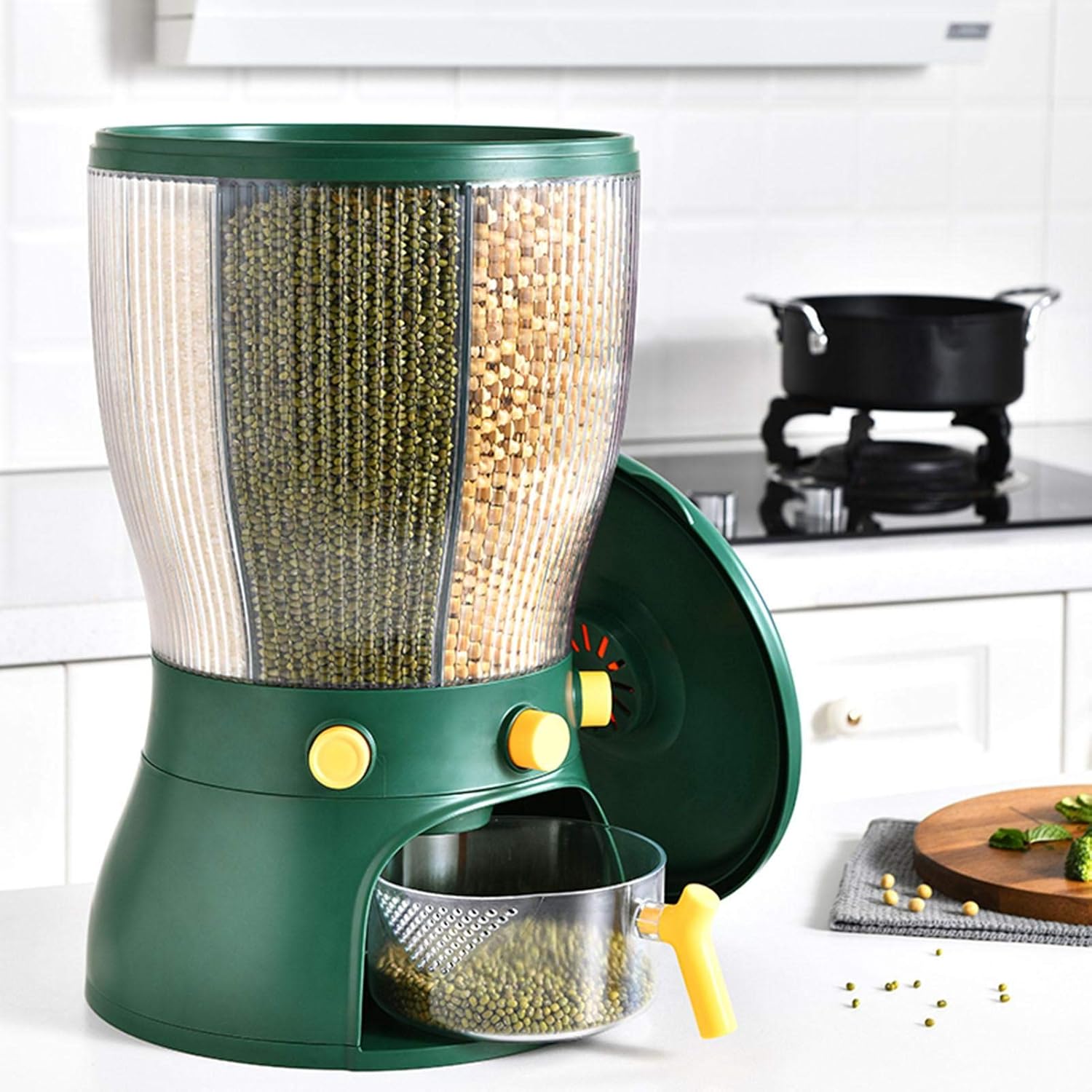 Rotating Food Storage Rice Dispenser