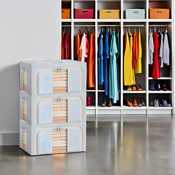 24L Clothes Organizer for Wardrobe - Grey