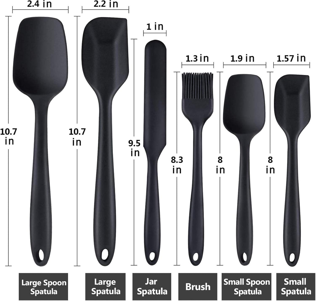 6 Piece Silicone Spatula Cooking Utensil Set