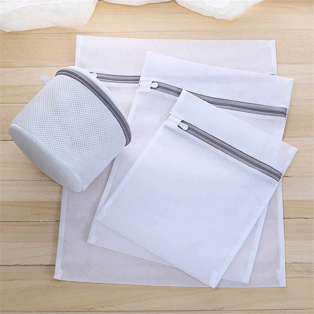 4-Pack Mesh Laundry Bags for Washing Clothes – Non-Rust Zipper, Protects Bras, Socks, Lingerie & More