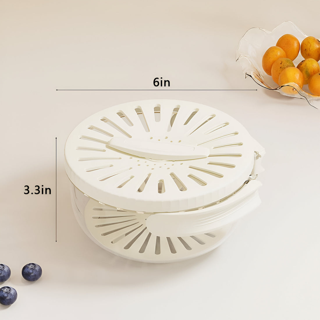 Multifunctional Fruit and Vegetable Washing Bowl with Lid & Handle