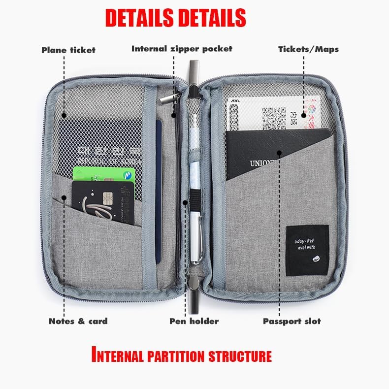 Passport Holder with  Credit Cards Cover for Travel