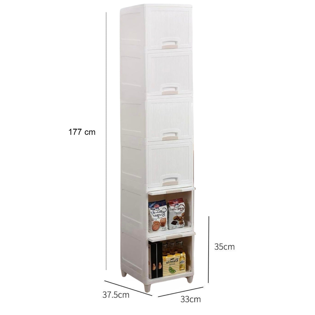 Foldable Plastic Cupboard Cabinet for Storage