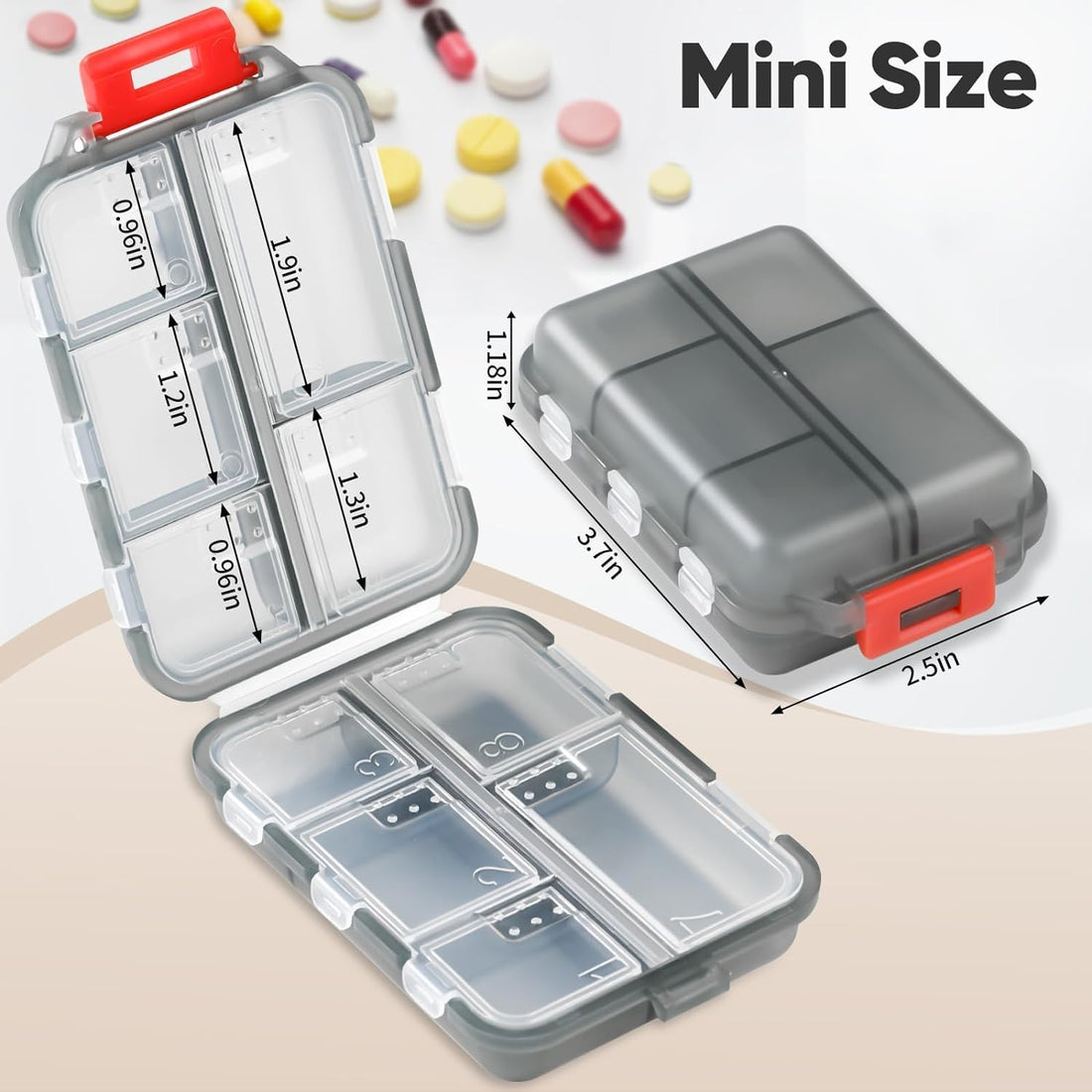 Portable Travel Pill Organizer