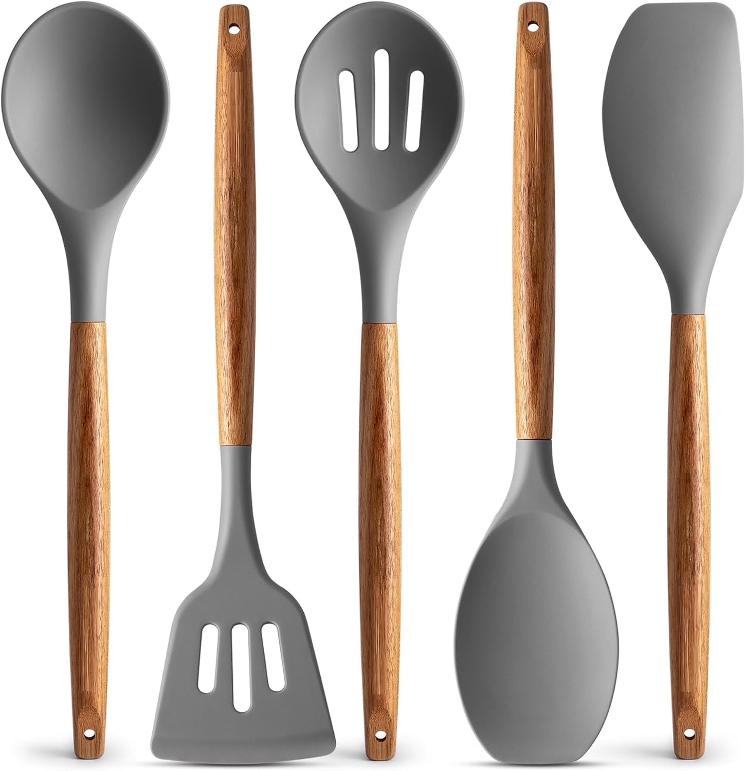 5 Piece Silicone Spatula Cooking Utensil Set