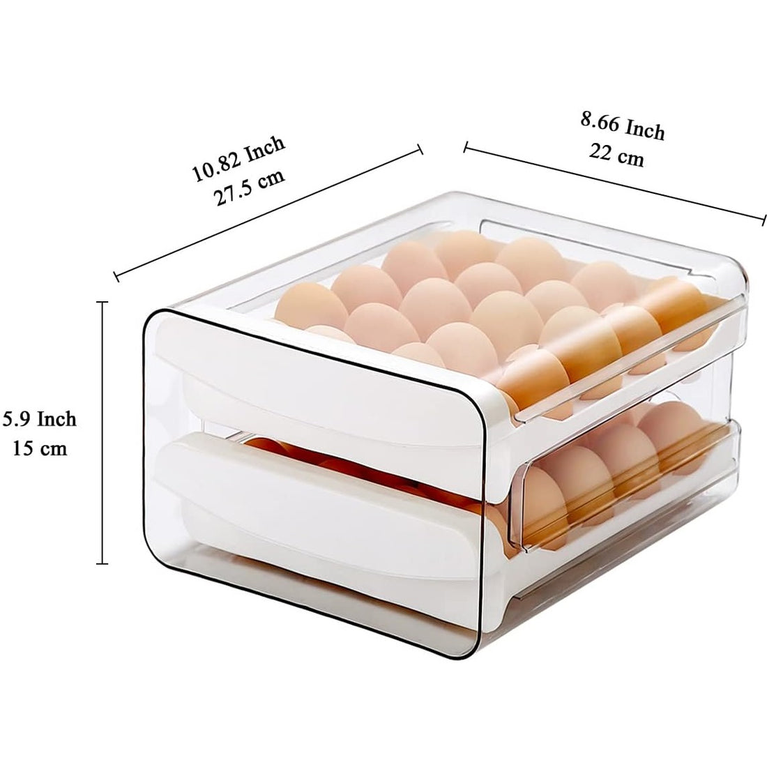 2 Layer Egg Holder Storage Box
