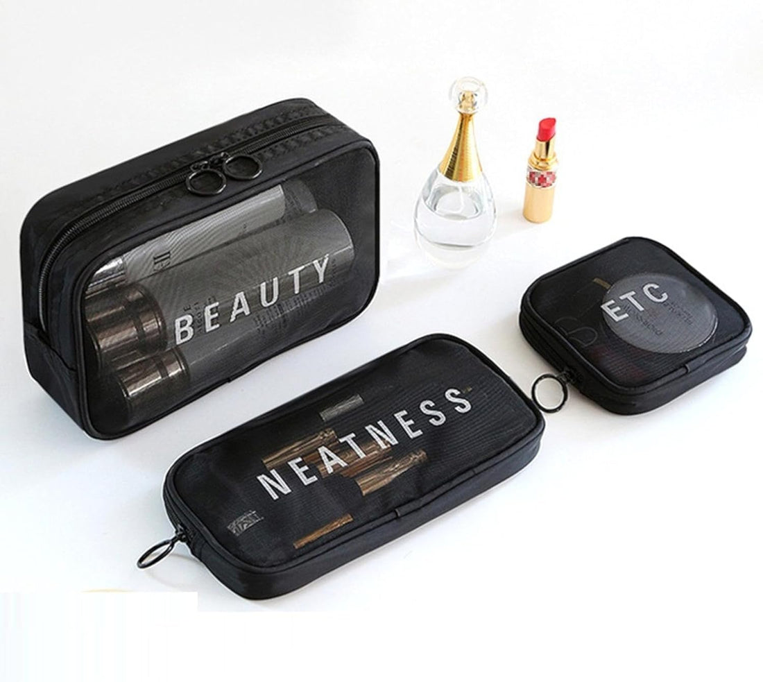 Makeup Organizer Pouch for Women Set of 3
