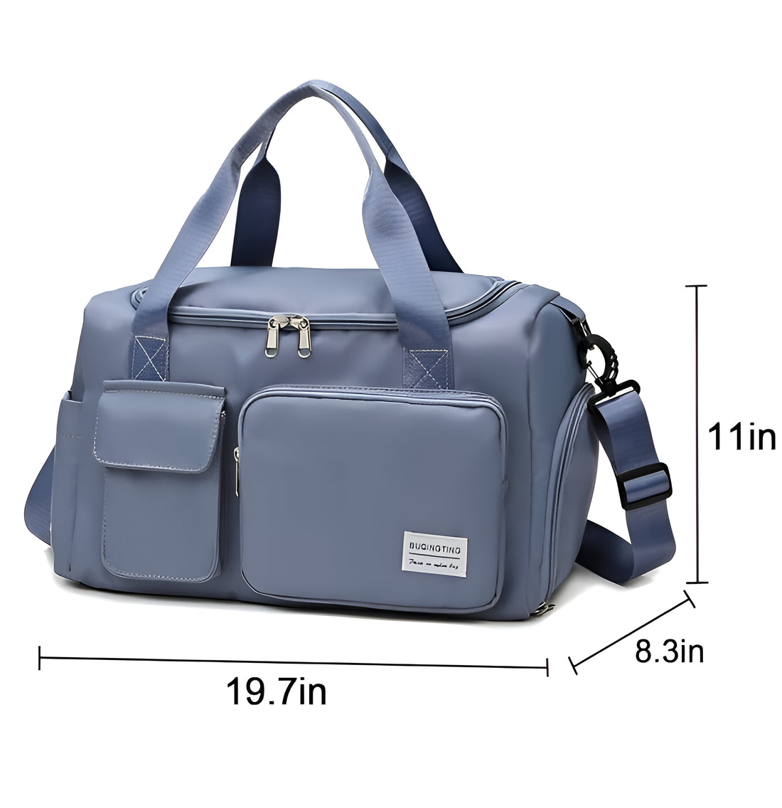 Travel Duffle Bag with Shoe Compartment - Gym Bag for Women & Men