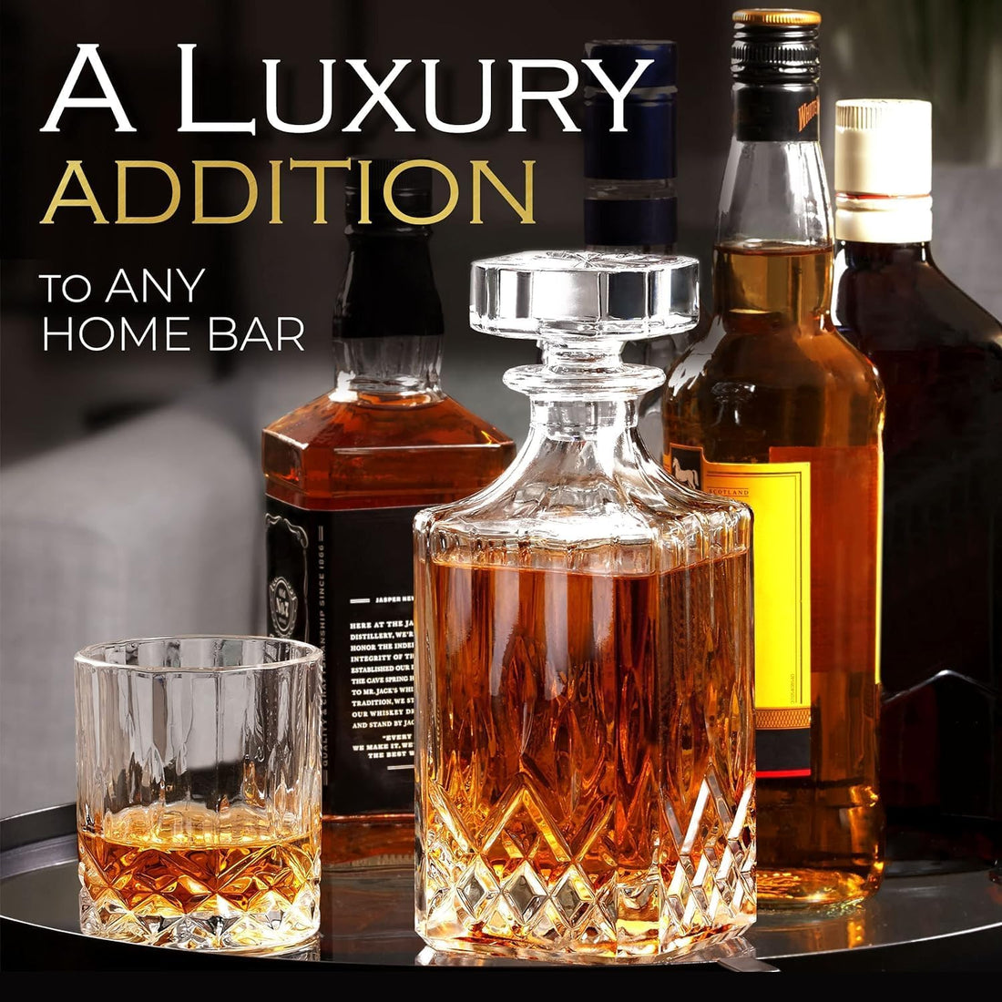 Whiskey Decanter with Stopper - 850 ml