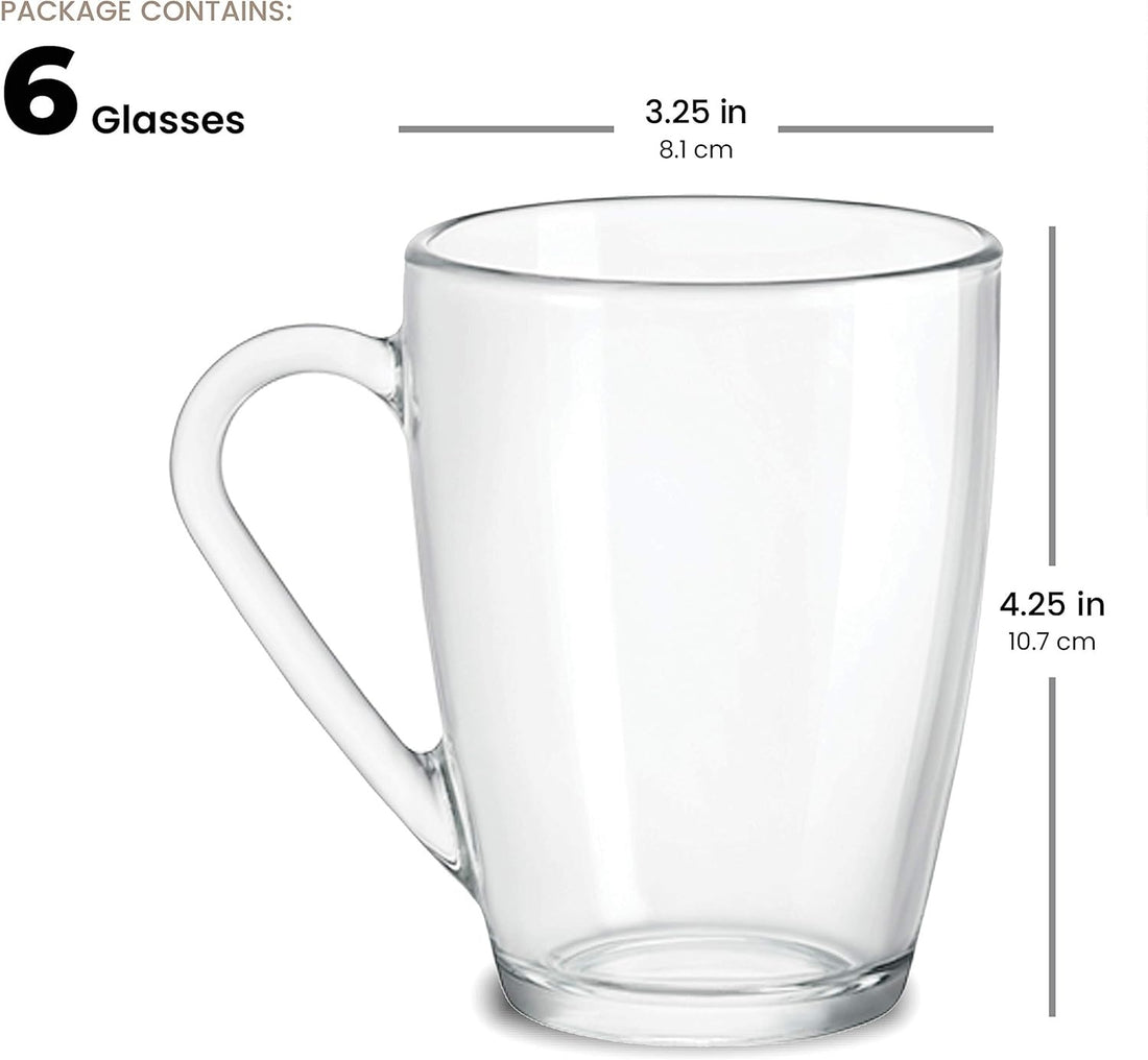 Glass Tea/Coffee Mug Set of 6 - 230ml