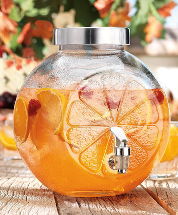 Glass Water Jug with Lid & Spout - 5 Liter
