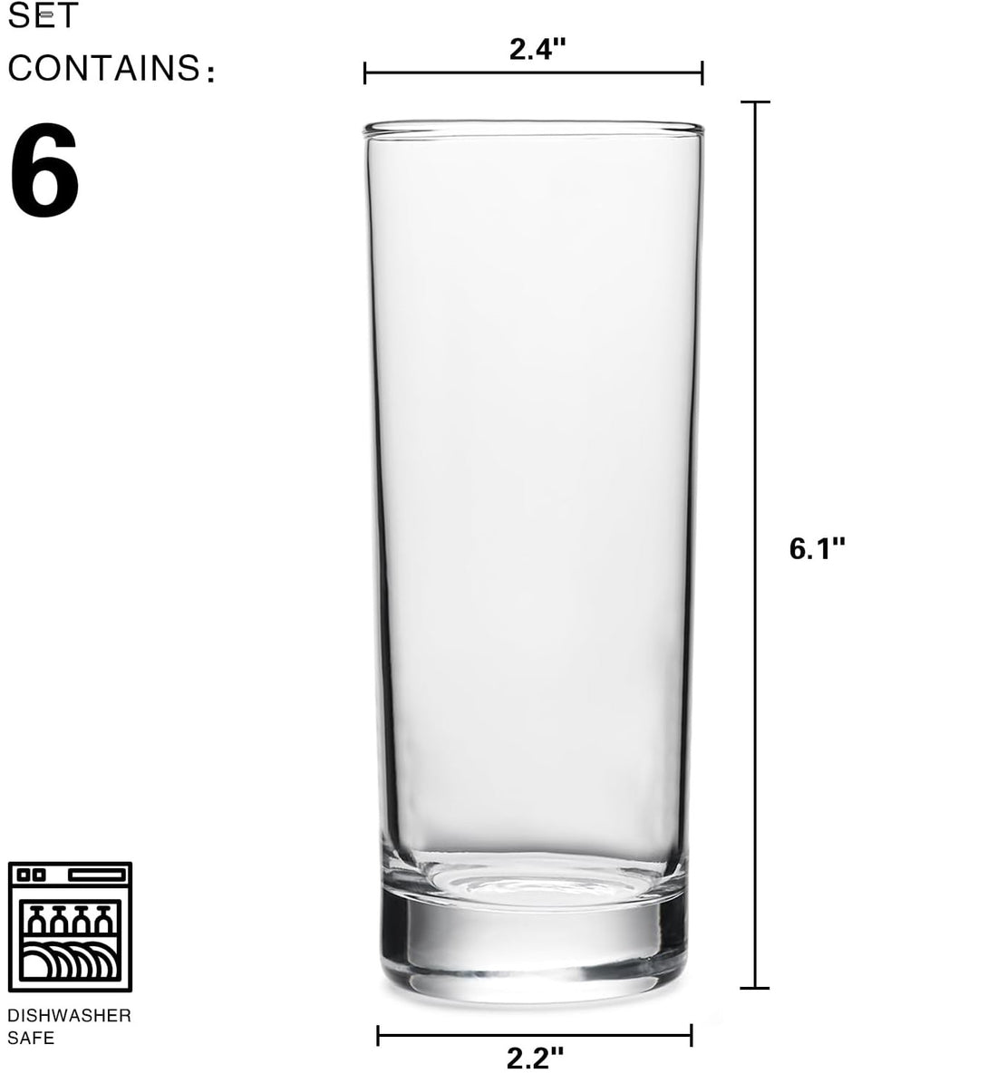Juice Glass Pack of 6 - 220ml