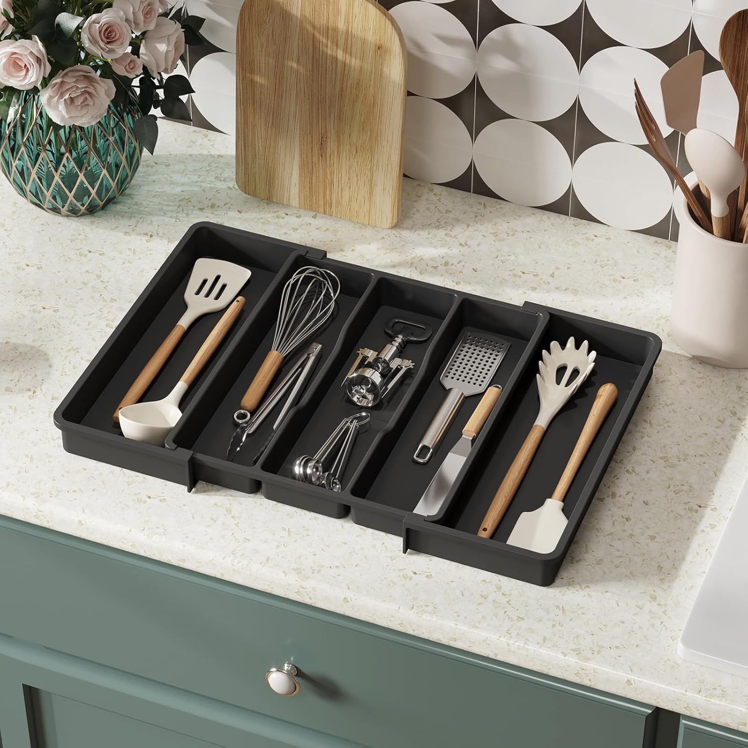 Expandable Utensil Organizer for Kitchen Drawers
