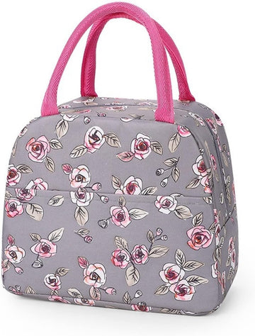 Insulated Flower Print Lunch Box Ideal for Picnic, Travel