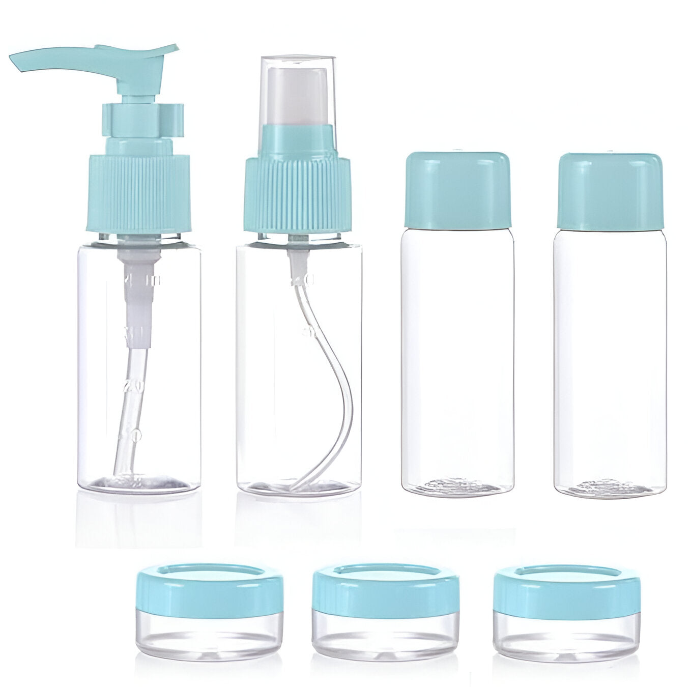 Refillable Travel Bottles Kit 7 Piece